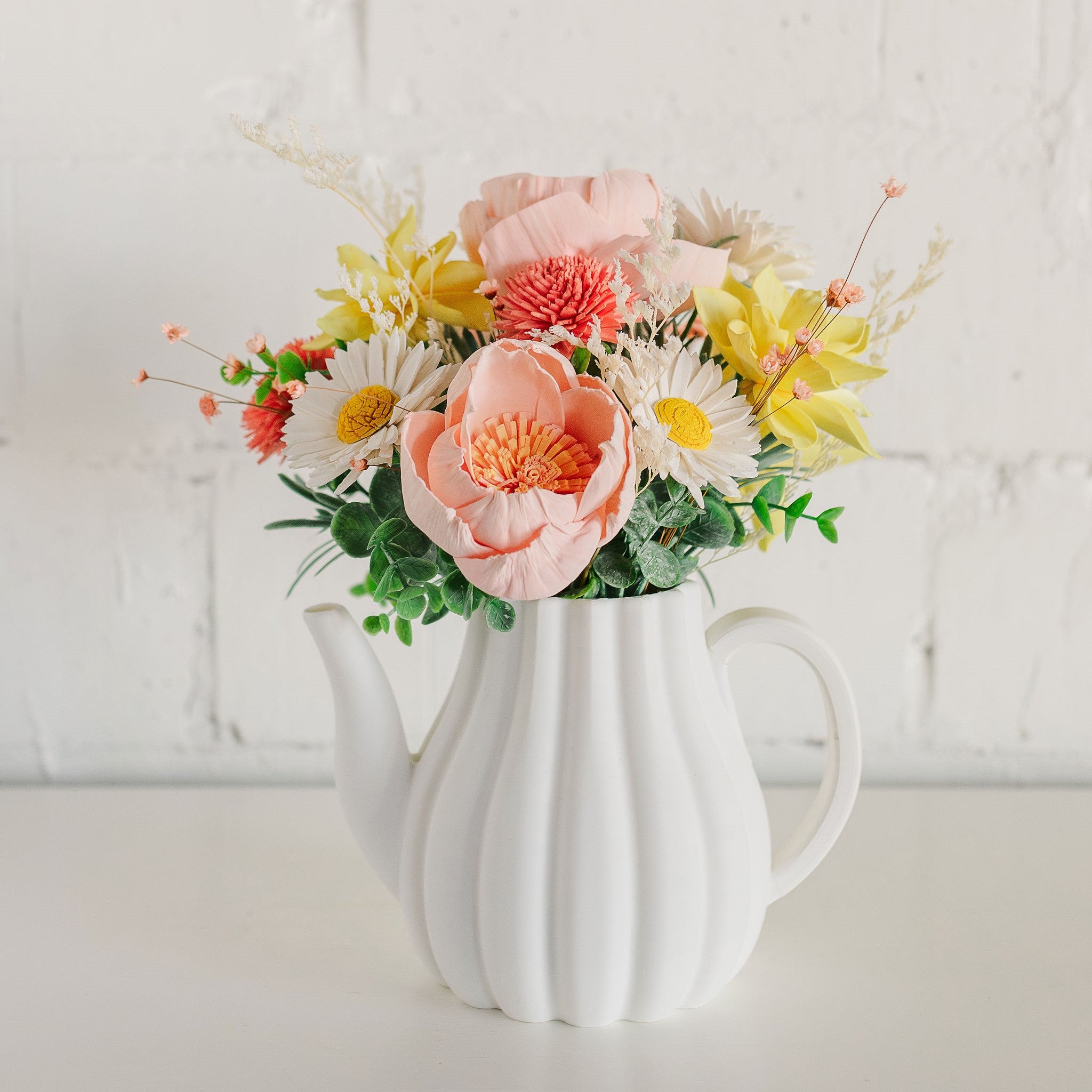 Sola Wood Blooming Tea Flower Arrangement – Coco LeFor
